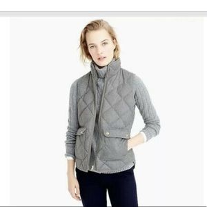 J. Crew Excursion Quilted Down Vest Grey